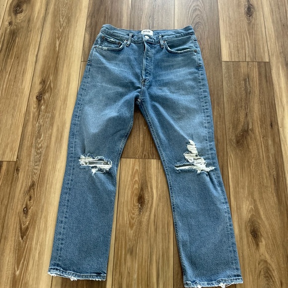 Agolde womens Riley distressed jeans size 29 - Picture 3 of 6